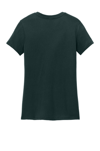 Rear View of Rainforest District Women's Perfect Weight Tee. DM104L plain