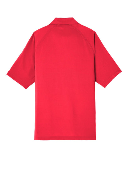 Rear View of Red CornerStone Select Lightweight Snag-Proof Tactical Polo. CS420 plain