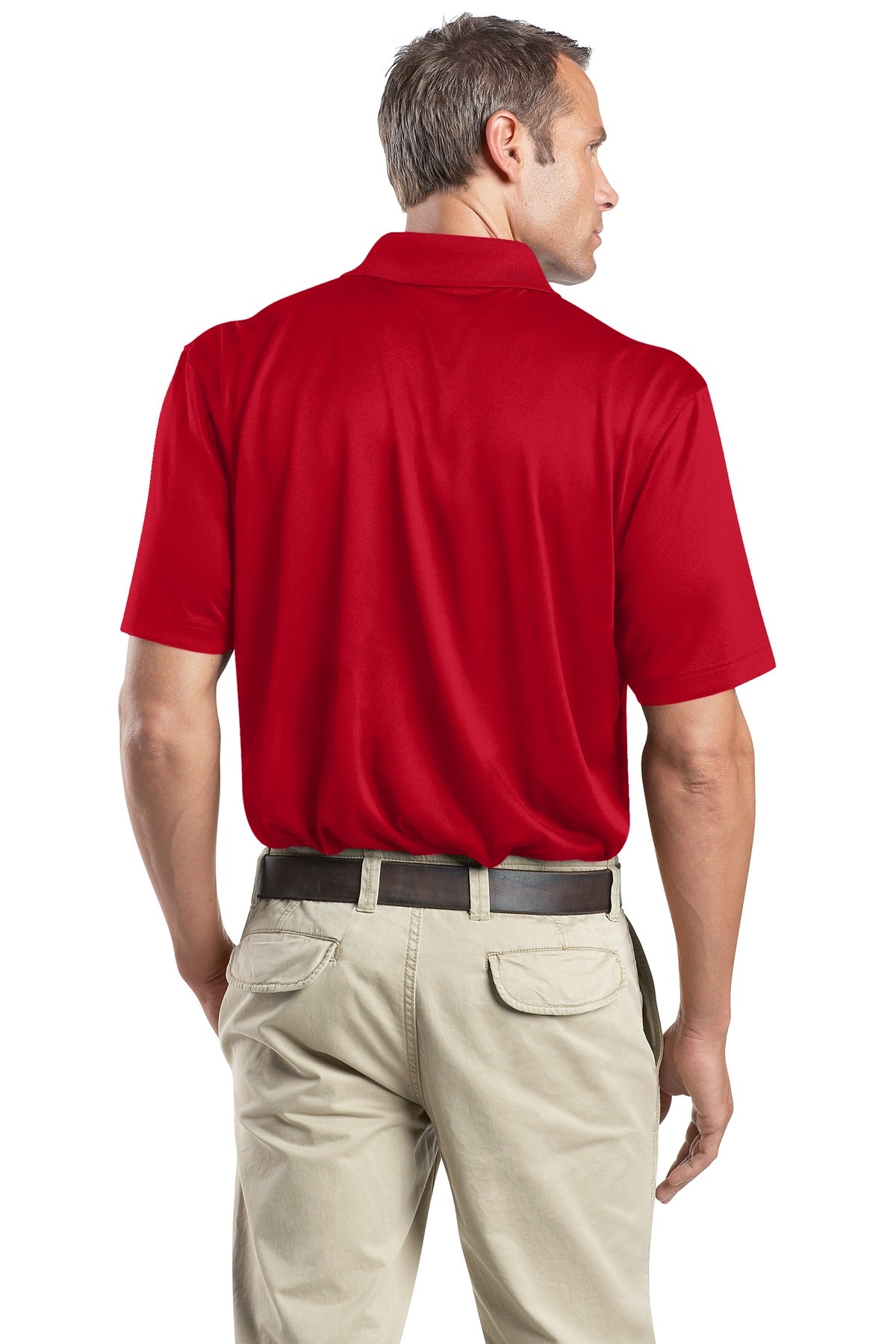 Rear View of Red CornerStone - Select Snag-Proof Polo. CS412 plain