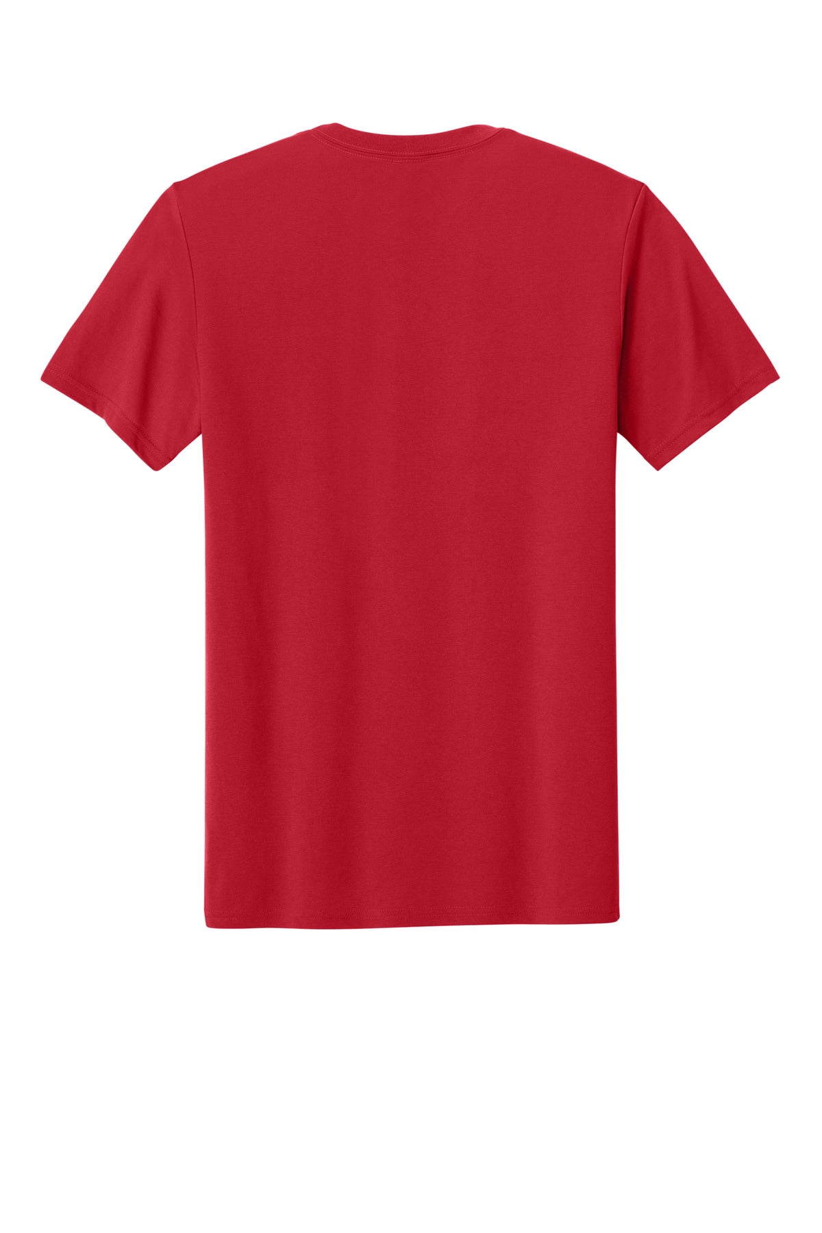 Rear View of Red Gildan Gildan Performance T-Shirt. 42000 plain