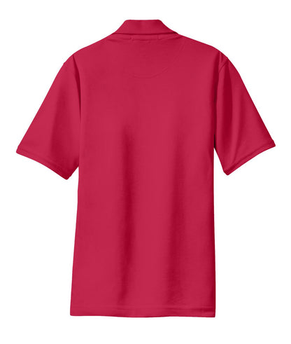 Rear View of Red Port Authority Women's Rapid Dry Polo. L455 plain