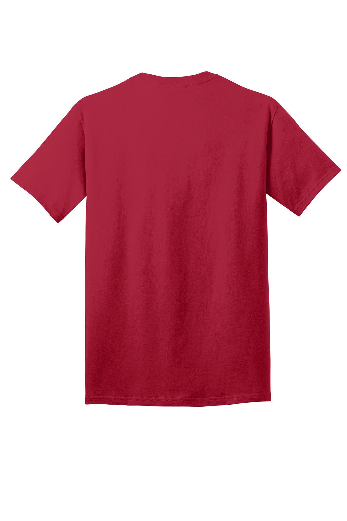 Rear View of Red Port & Co Core Cotton DTG Tee PC54DTG plain