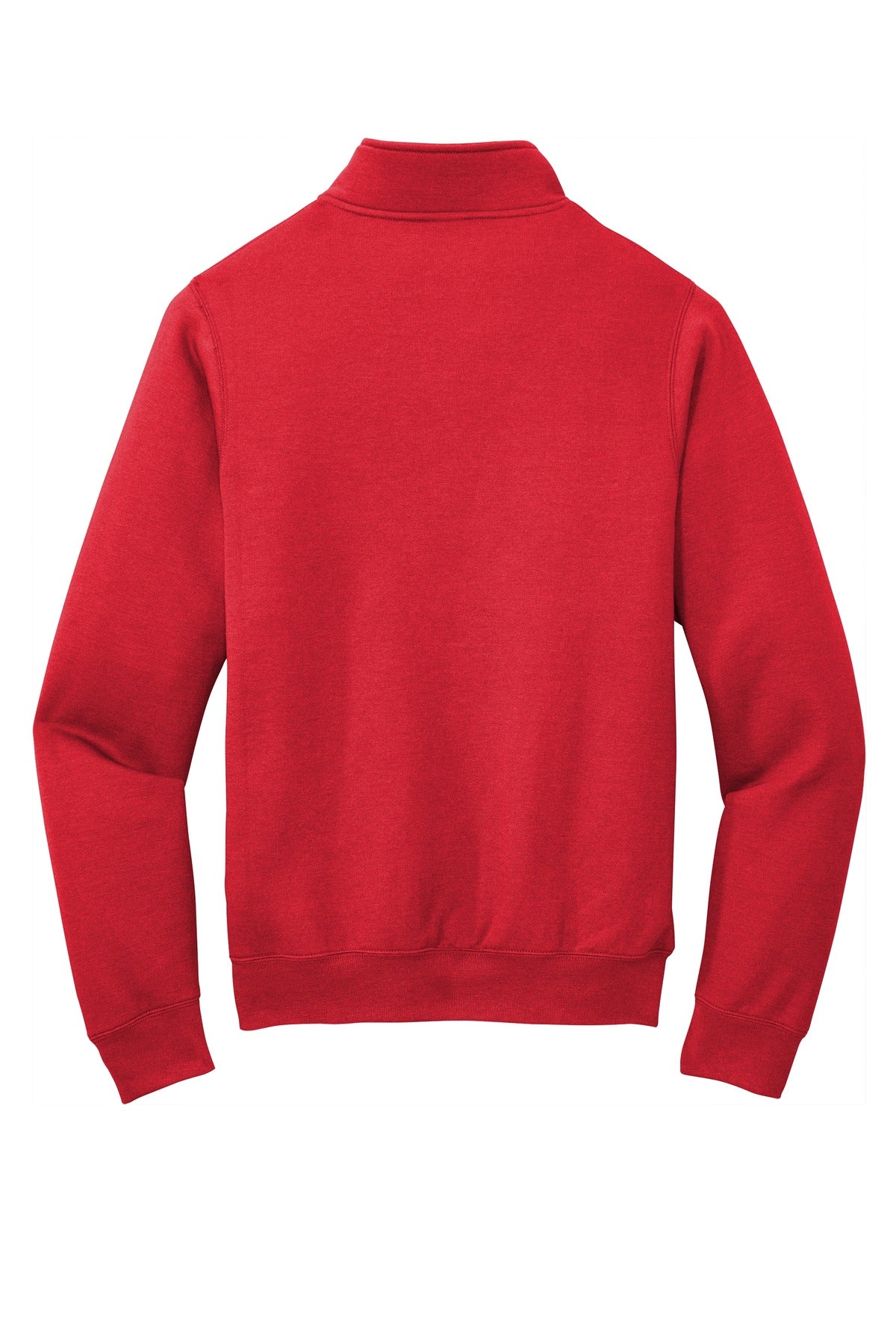 Rear View of Red Port & Co Core Fleece 1/4-Zip Pullover Sweatshirt PC78Q