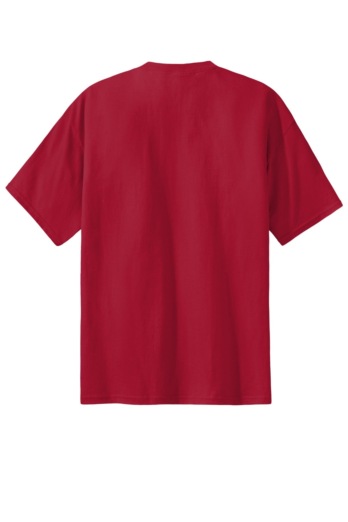 Rear View of Red Port & Co Essential Tee. PC61 plain
