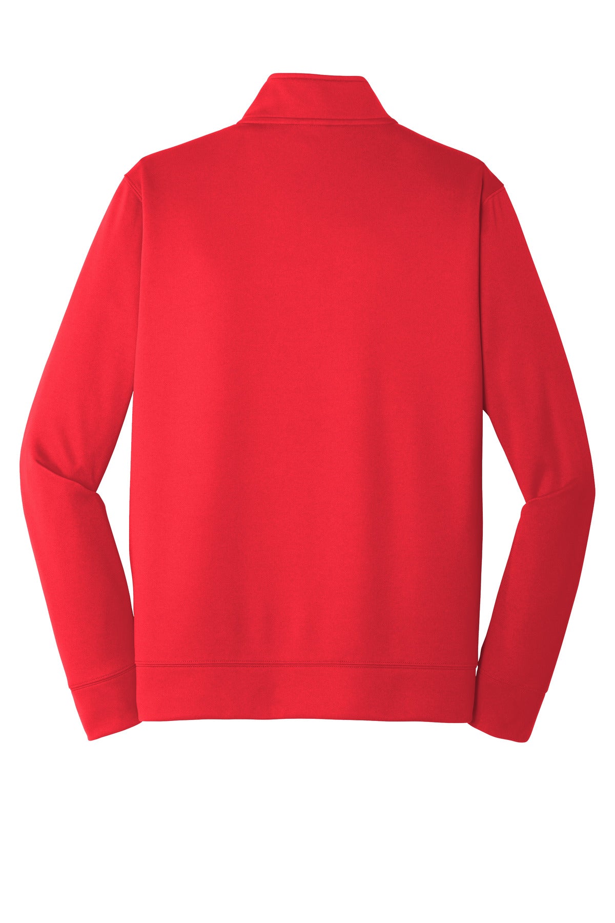 Rear View of Red Port & Co Performance Fleece 1/4-Zip Pullover Sweatshirt. PC590Q plain