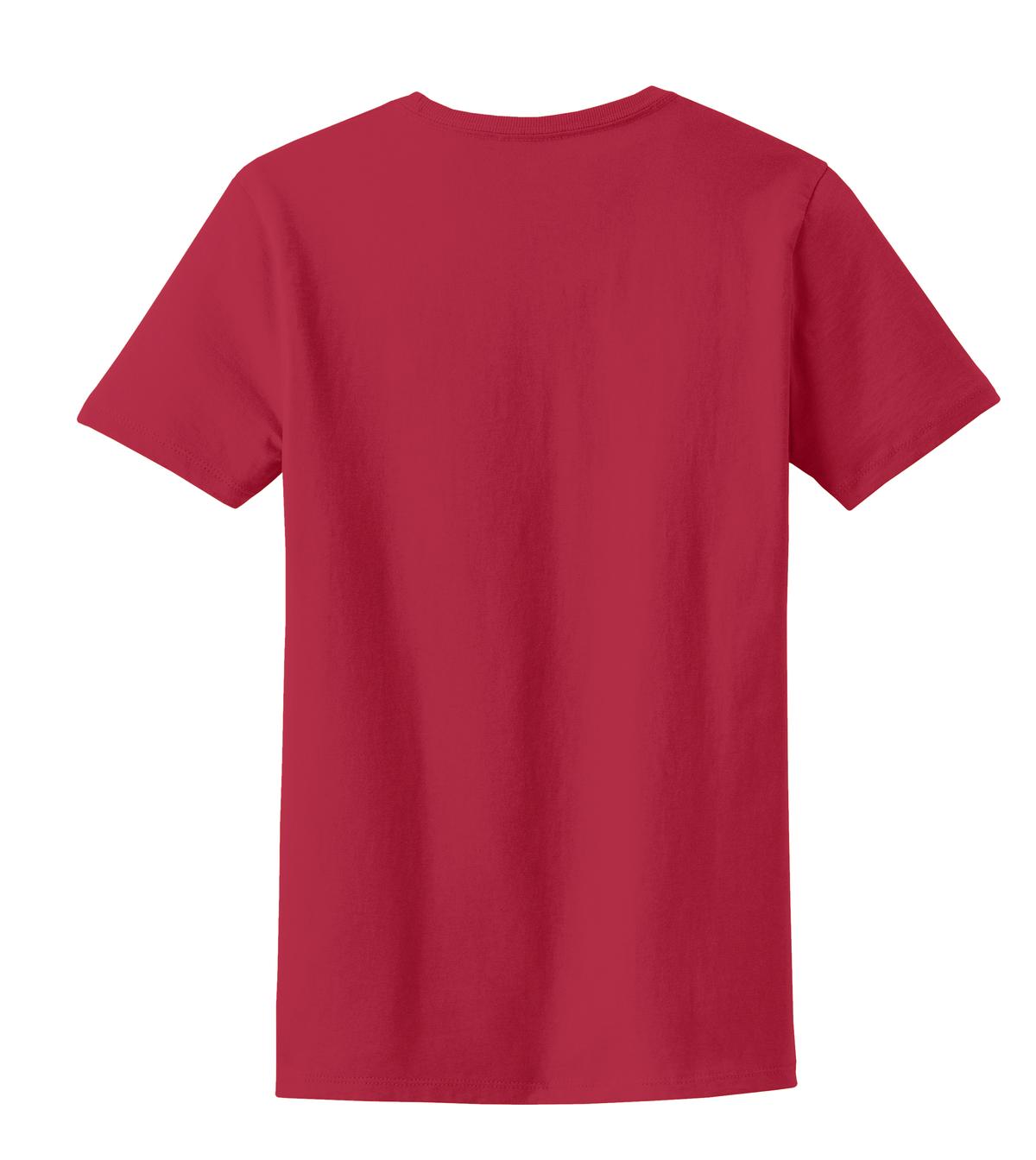 Rear View of Red Port & Co Women's Essential Tee. LPC61 plain