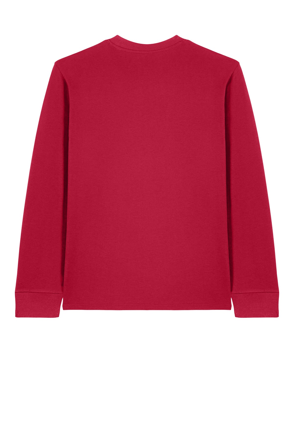 Rear View of Red Stanley/Stella Unisex Creator 2.0 Long Sleeve Tee SXU022 plain