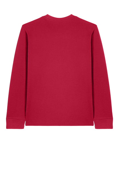 Rear View of Red Stanley/Stella Unisex Creator 2.0 Long Sleeve Tee SXU022 plain