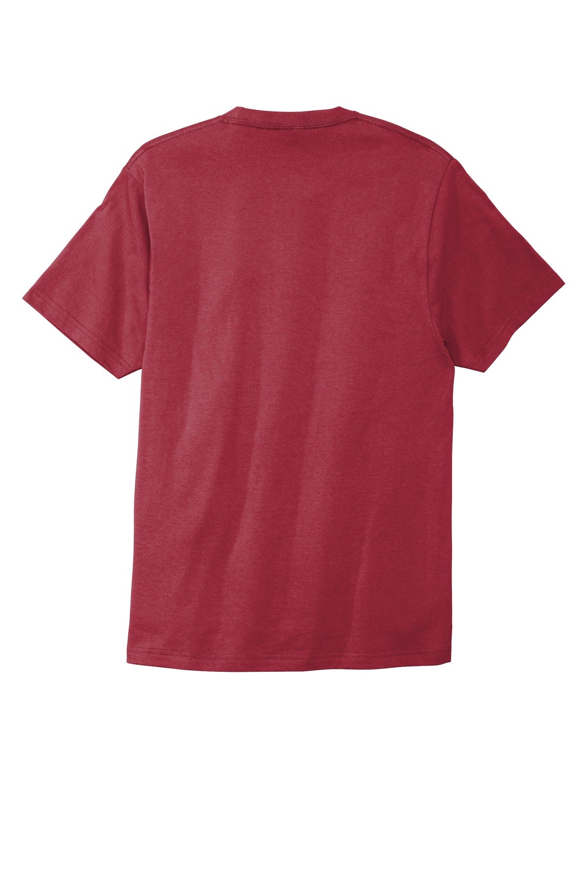 Rear View of Rich Red Port & Co Bouncer Tee PC600 plain