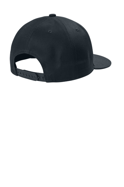 Rear View of RichNavy Port Authority Snapback Flat Bill Cap C406 plain