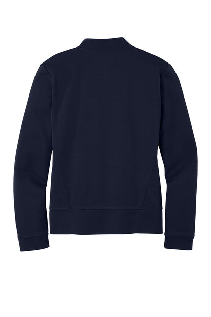 Rear View of River Blue Nvy OGIO Women's Hinge Full-Zip. LOG820 plain