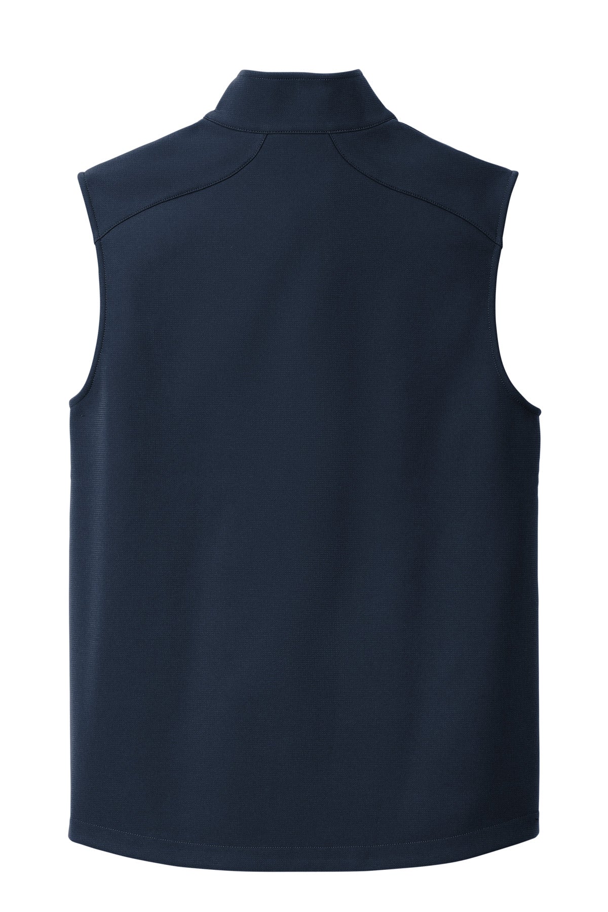 Rear View of RiverBlNv Eddie Bauer Stretch Soft Shell Vest EB546 plain
