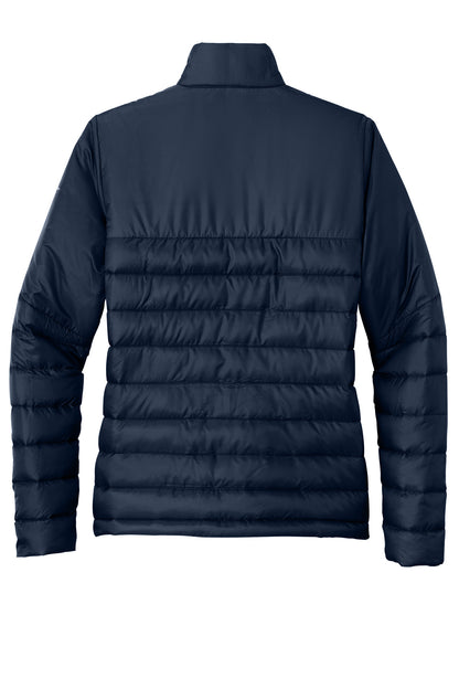 Rear View of RiverBlNv Eddie Bauer Women's Quilted Jacket EB511 plain