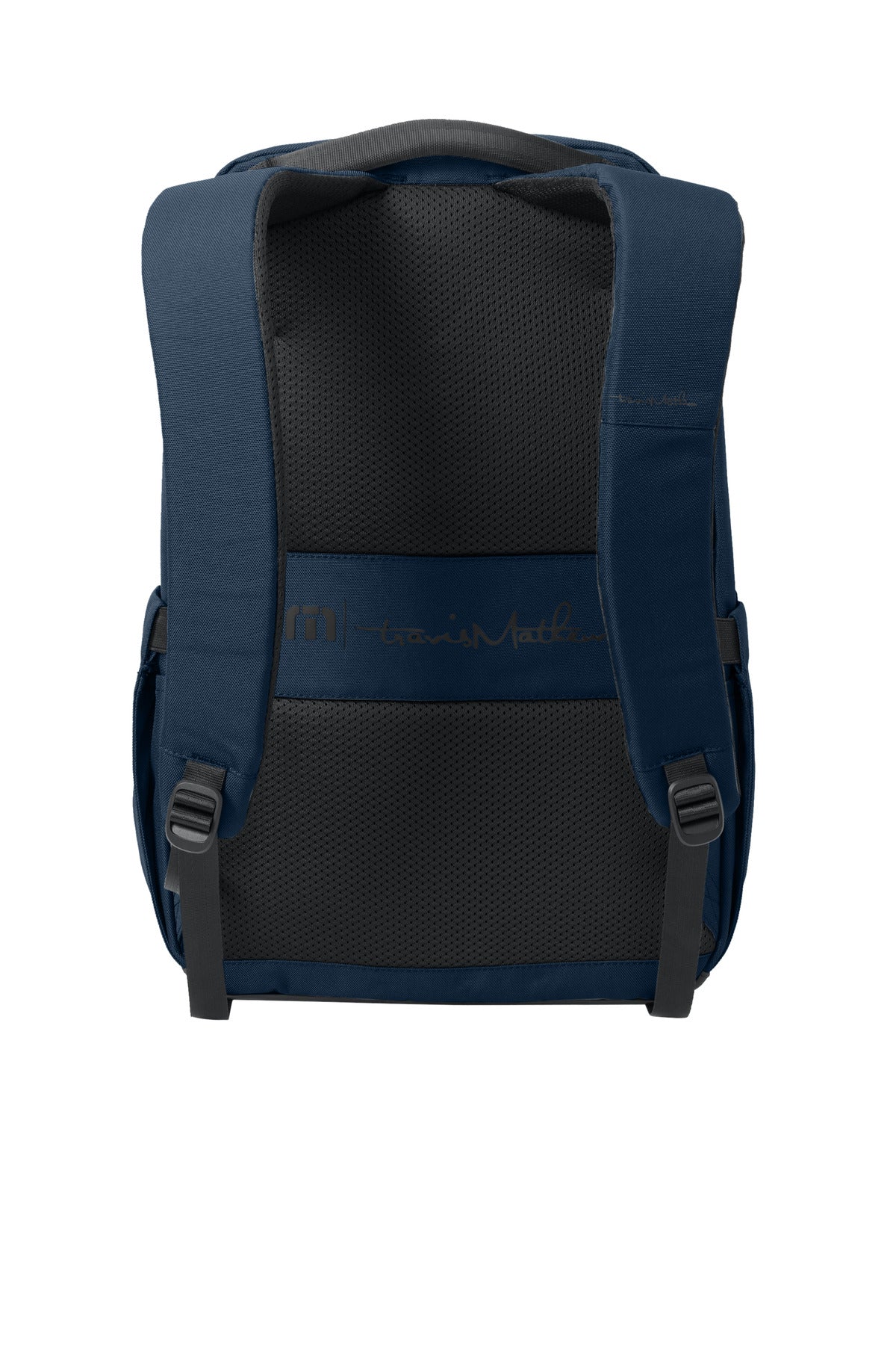 Rear View of RiverBlNv TravisMathew Approach Backpack TMB100 plain