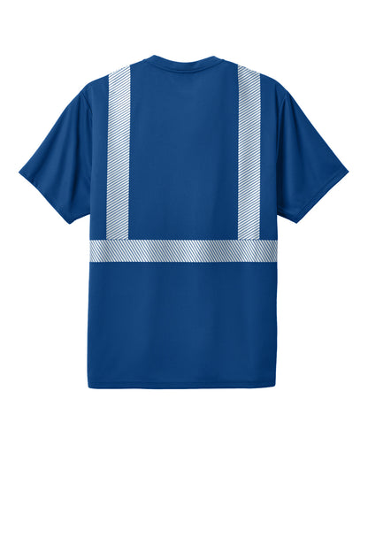 Rear View of Royal CornerStone Enhanced Visibility Segmented Tape Tee CS206 plain