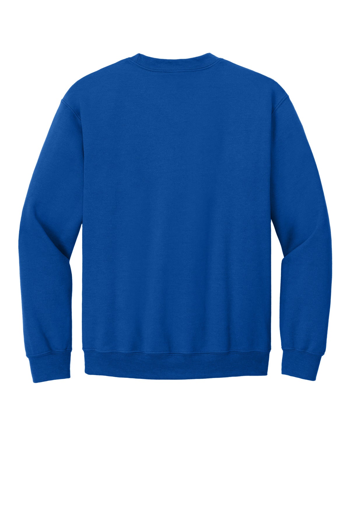 Rear View of Royal Gildan Heavy Blend Crewneck Sweatshirt. 18000 plain