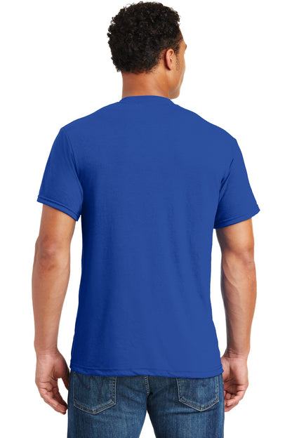 Rear View of Royal Jerzees Dri-Power 100% Polyester T-Shirt. 21M plain