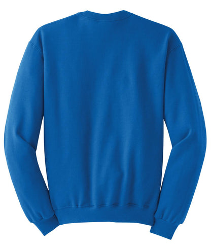Rear View of ROYAL Jerzees - NuBlend Crewneck Sweatshirt. 562M plain