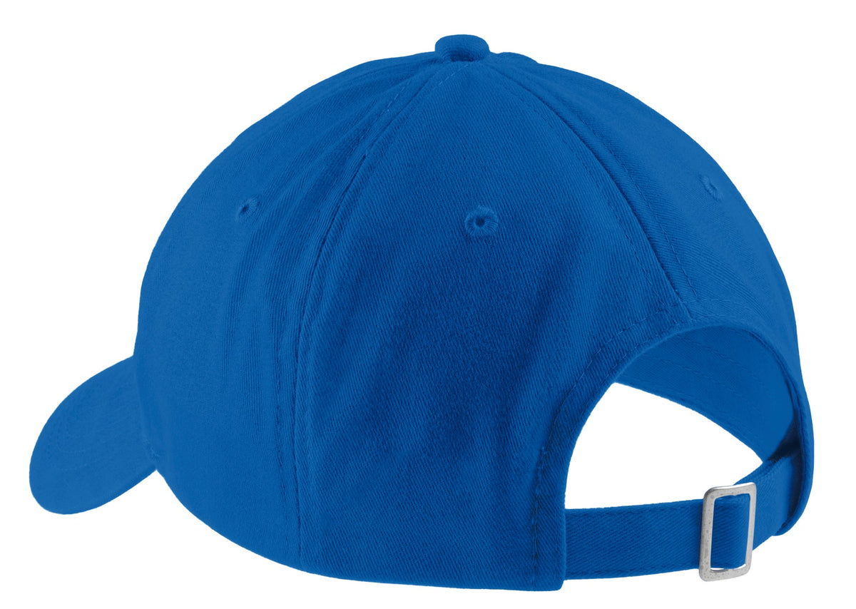 Rear View of Royal Port Authority Brushed Twill Low Profile Cap. CP77 plain