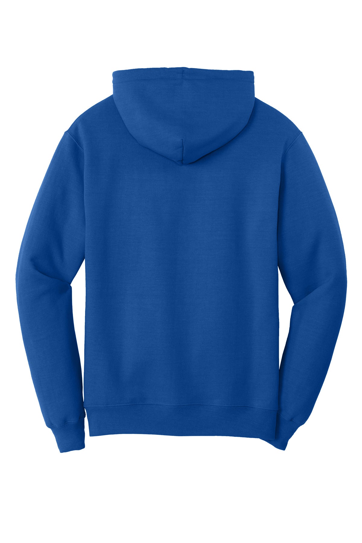 Rear View of Royal Port & Co Core Fleece Pullover Hooded Sweatshirt. PC78H