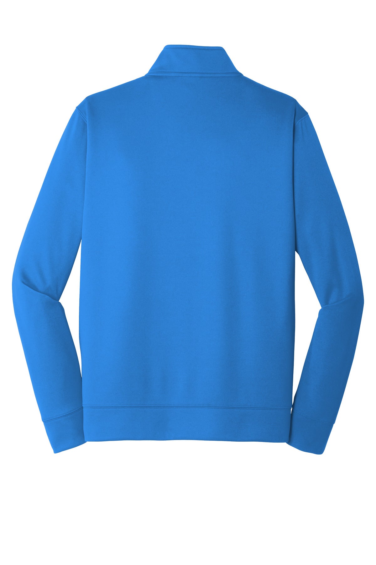 Rear View of Royal Port & Co Performance Fleece 1/4-Zip Pullover Sweatshirt. PC590Q plain