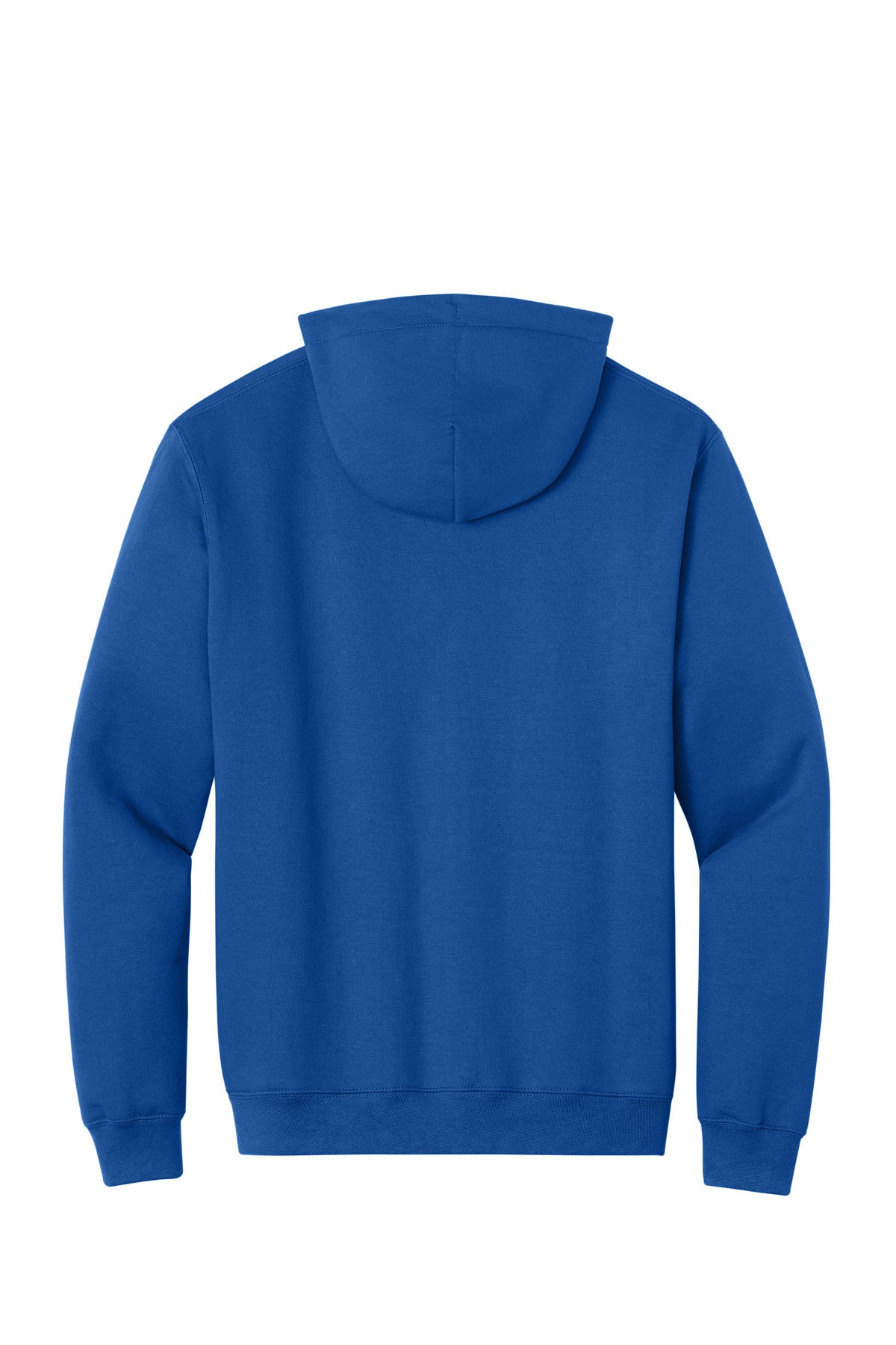 Rear View of Royal Port & Co Tall Essential Fleece Pullover Hooded Sweatshirt. PC90HT plain