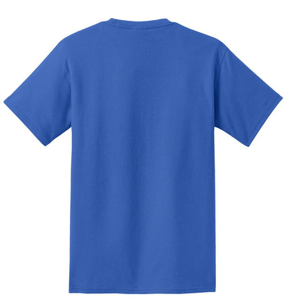 Rear View of Royal Port & Co Tall Essential Pocket Tee. PC61PT plain