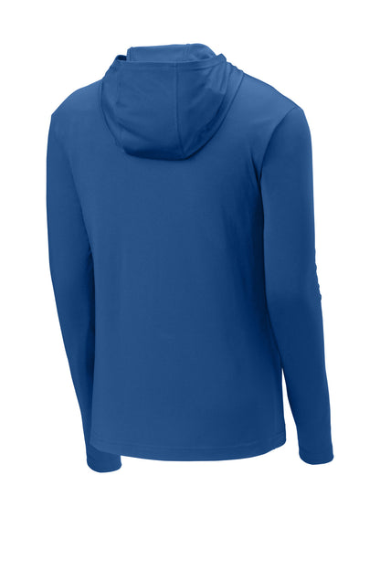 Rear View of Royal Sport-Tek PosiCharge Competitor Hooded Pullover. ST358 plain