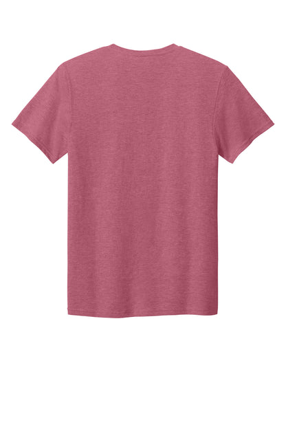 Rear View of RspbryHthr Jerzees Premium Blend Ring Spun T-Shirt 560M plain