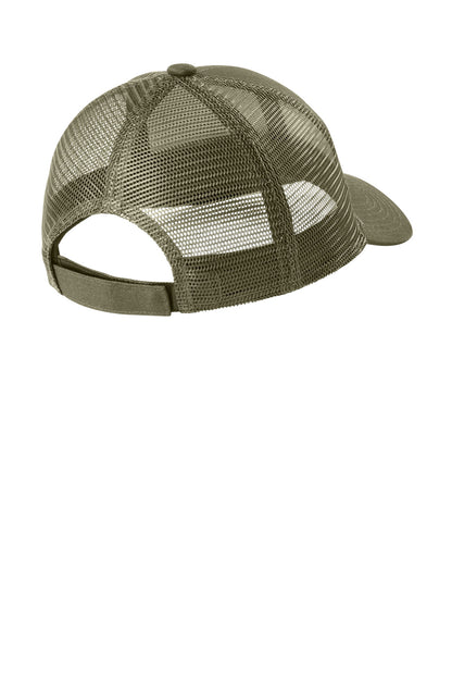 Rear View of Sage Green Port Authority Adjustable Mesh Back Cap. C911