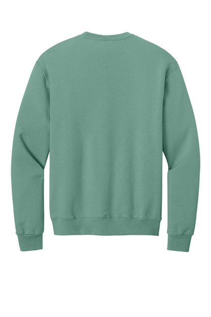 Rear View of Sage Jerzees - NuBlend Crewneck Sweatshirt. 562M plain