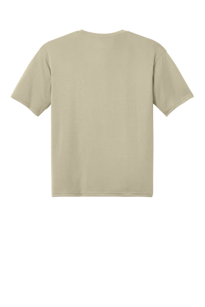 Rear View of Sand A4 Cooling Performance Short Sleeve Tee A4N3142 plain