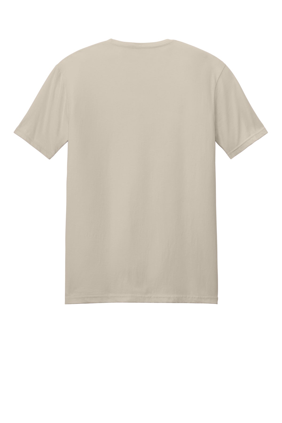 Rear View of Sand Gildan Softstyle T-Shirt. 64000 plain