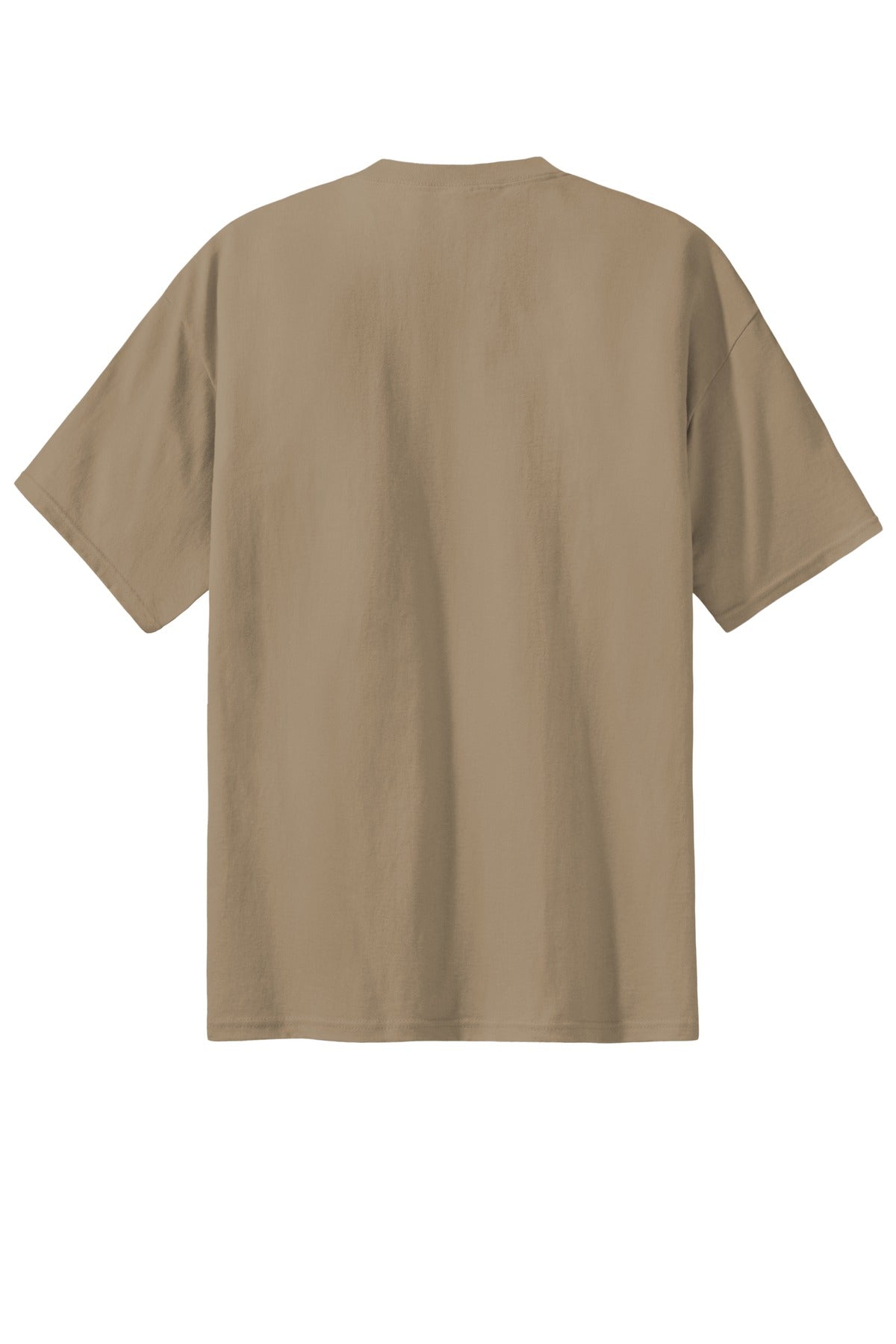 Rear View of Sand Port & Co Essential Tee. PC61 plain