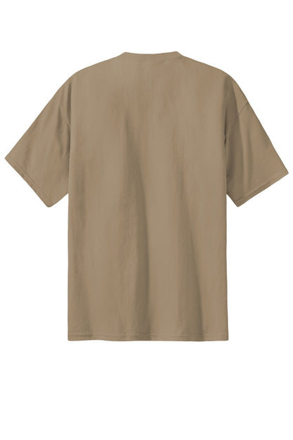 Rear View of Sand Port & Co Essential Tee. PC61 plain
