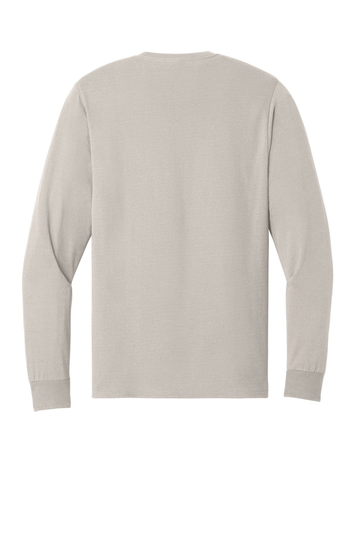 Rear View of Sandstone Jerzees - Dri-Power 50/50 Cotton/Poly Long Sleeve T-Shirt. 29LS plain