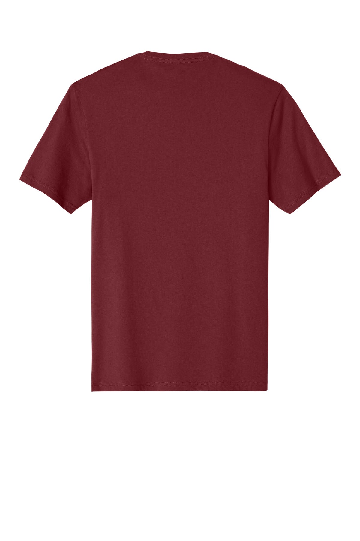 Rear View of Sangria District Perfect Weight Tee. DT104 plain
