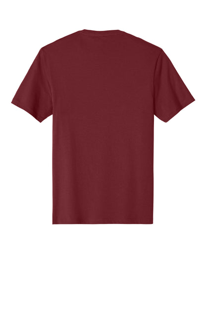 Rear View of Sangria District Perfect Weight Tee. DT104 plain