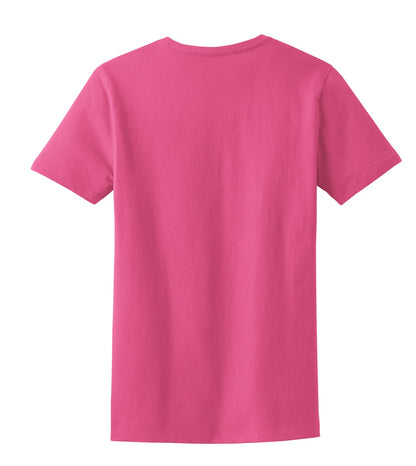 Rear View of Sangria Port & Co Women's Essential Tee. LPC61 plain