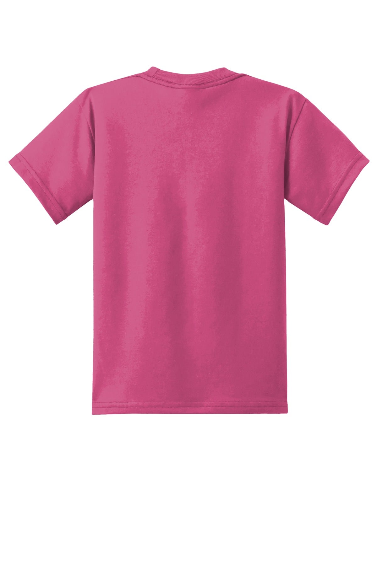 Rear View of Sangria Port & Co Youth Core Blend Tee. PC55Y plain