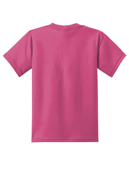 Rear View of Sangria Port & Co Youth Core Blend Tee. PC55Y plain