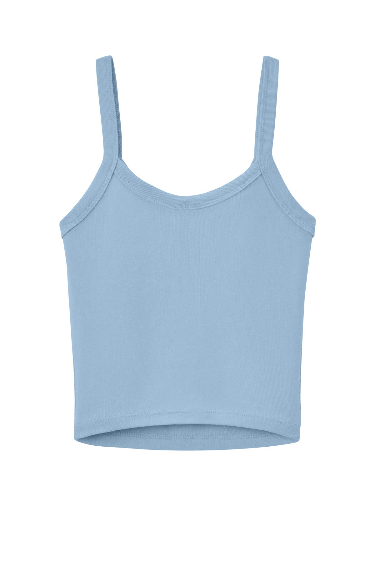 Rear View of SBbyBBlend BELLA+CANVAS Women's Micro Rib Spaghetti Strap Tank BC1012 plain