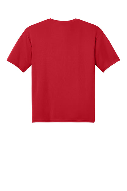 Rear View of Scarlet A4 Cooling Performance Short Sleeve Tee A4N3142 plain