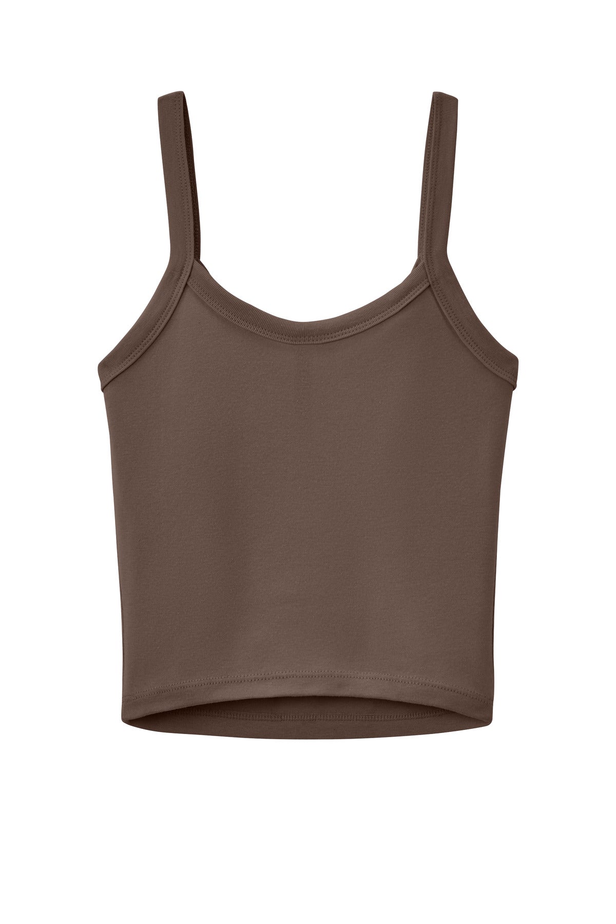 Rear View of SCocoBlend BELLA+CANVAS Women's Micro Rib Spaghetti Strap Tank BC1012