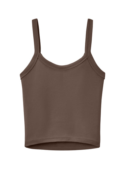 Rear View of SCocoBlend BELLA+CANVAS Women's Micro Rib Spaghetti Strap Tank BC1012