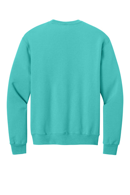 Rear View of ScubaBlue Jerzees - NuBlend Crewneck Sweatshirt. 562M plain