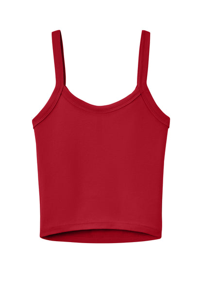 Rear View of SdRedBlend BELLA+CANVAS Women's Micro Rib Spaghetti Strap Tank BC1012 plain