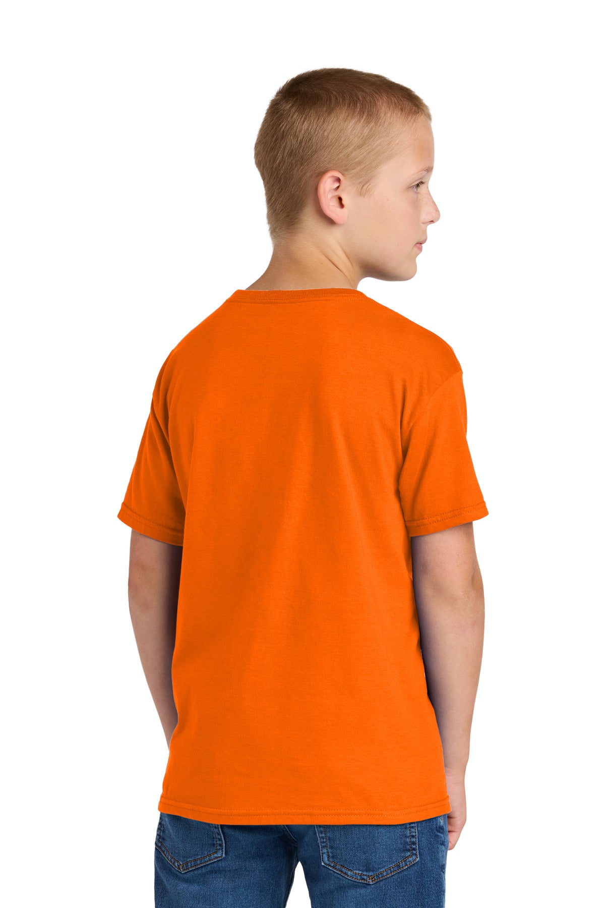 Rear View of SftyOrg Jerzees Classics Youth Cotton T-Shirt 363Y plain