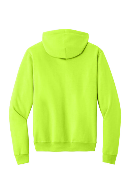 Rear View of SGreen Port & Co Core Fleece Pullover Hooded Sweatshirt. PC78H plain