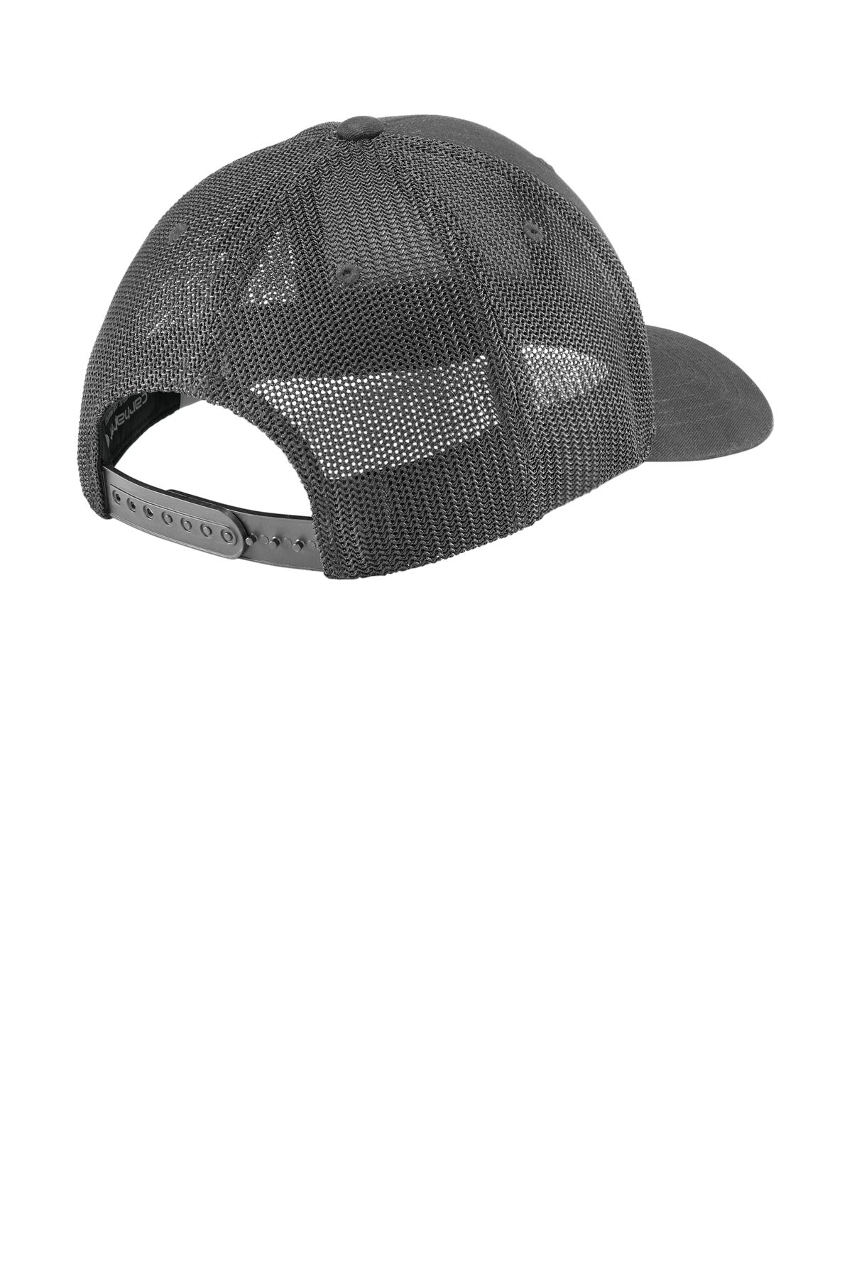 Rear View of ShadowGrey Carhartt Flexfit 110 Mesh Back Cap CT106577 plain